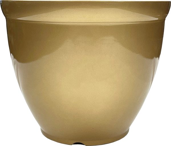 15 x 11.5 Bell Planter Metallic Gold Gloss - 12 per case - Decorative Planters